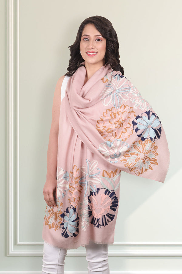 Caribbean Bouquet Fine Merino Wool Stole